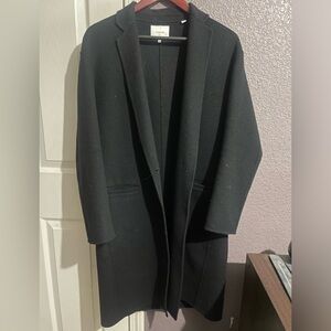 Vince. classic wool-blend straight coat